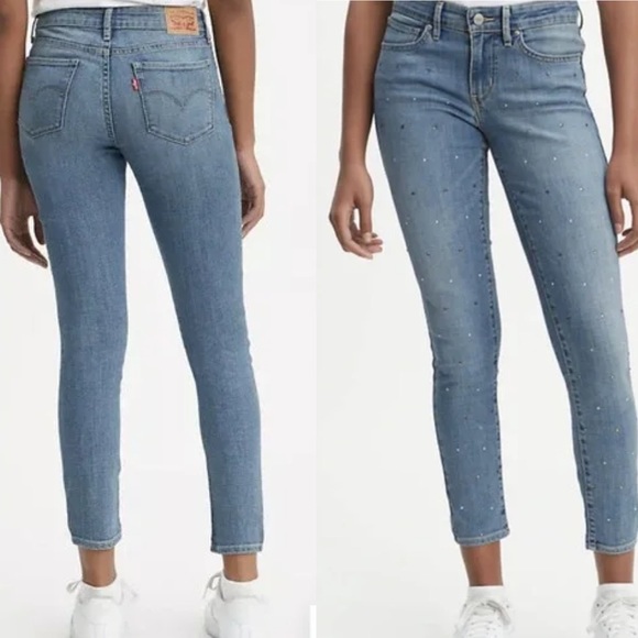 Levi’s 711 Skinny Embellished Jeans 26 - Picture 1 of 10